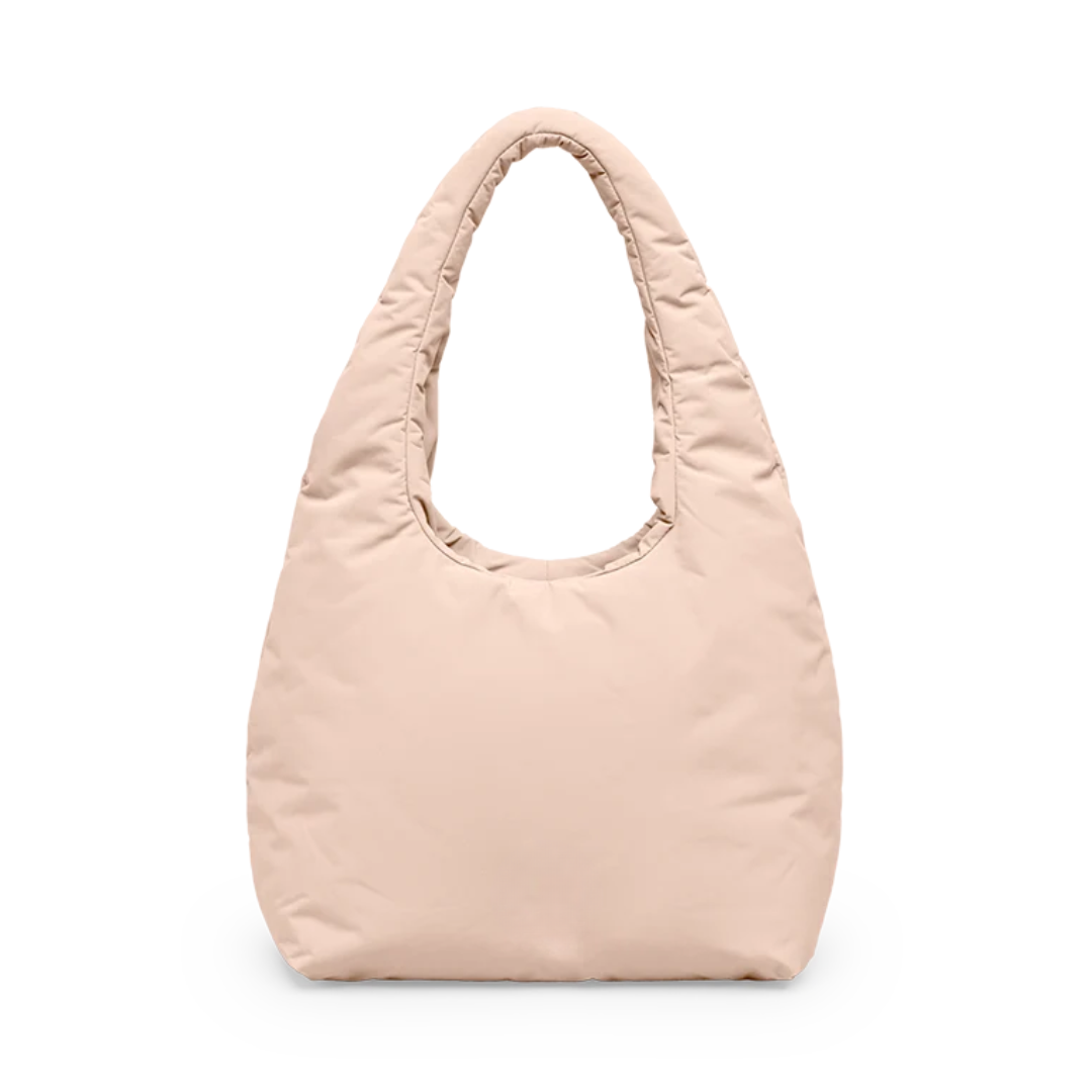 Transit puffer shoulder bag