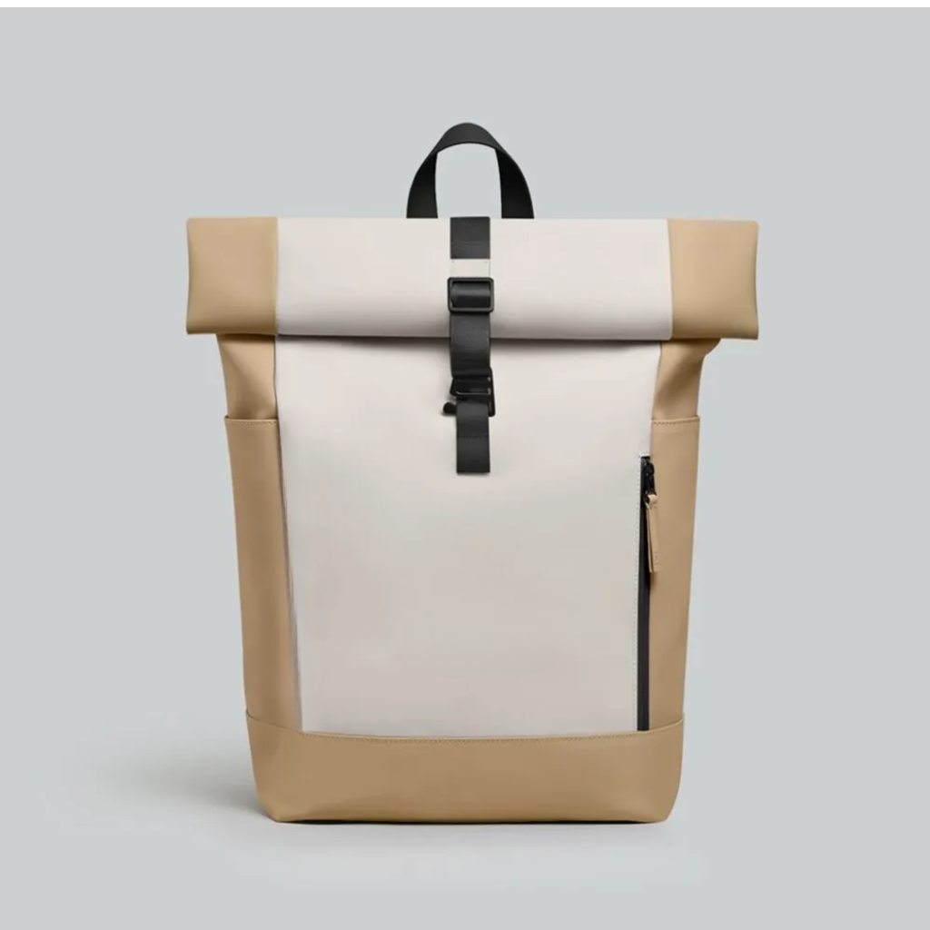 Tokyo Roll top bag - latte