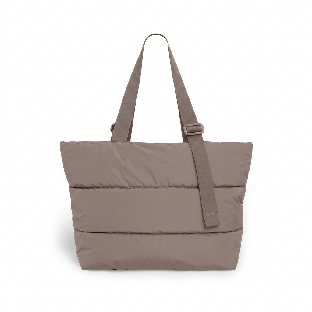 Kumo Puffer tote - Taupe
