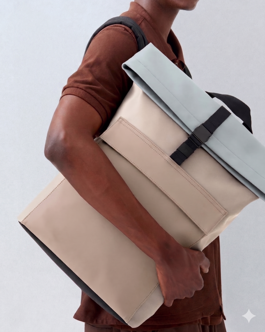 Kyoto Rolltop Bag - Beige