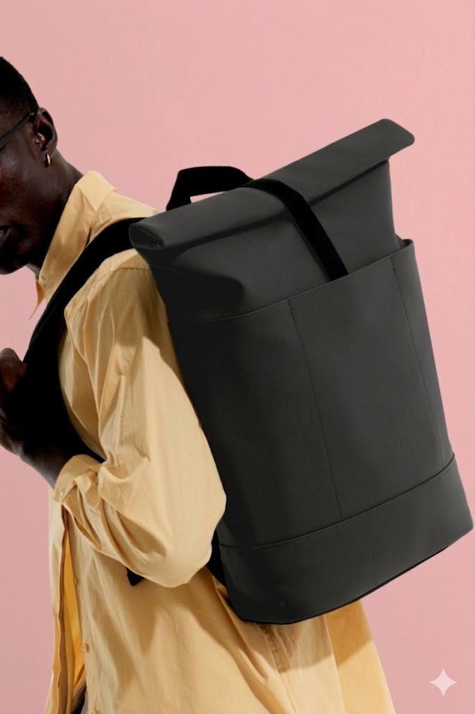 Kyoto Rolltop Bag - Black